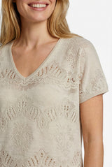 Kiana gebreide top | Sand