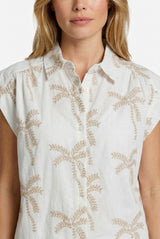 Lusanna blouse | Offwhite/Khaki