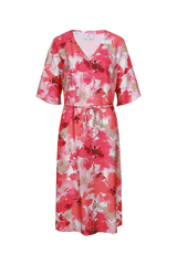 Daliah jurk | Sunkissed Coral/Berry Fuchsia