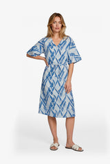 Dalma jurk | Sand/Cornflower Blue