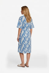 Dalma jurk | Sand/Cornflower Blue
