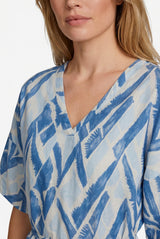 Dalma jurk | Sand/Cornflower Blue