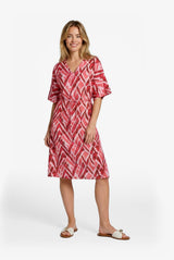 Dalma jurk | Powder Pink/Sunkissed Coral