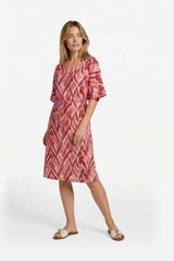 Dalma jurk | Powder Pink/Sunkissed Coral