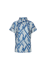Lene blouse | Sand/Cornflower Blue