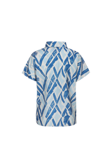 Lene blouse | Sand/Cornflower Blue
