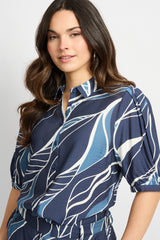 Lisa blouse | Dusty Blue/Light Blue