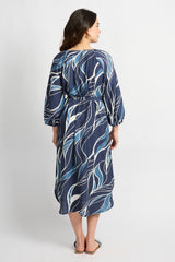 Dacia jurk | Dusty Blue/Light Blue