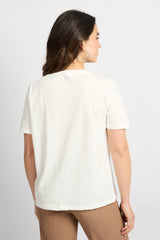 Tika T-shirt | Offwhite/Latte