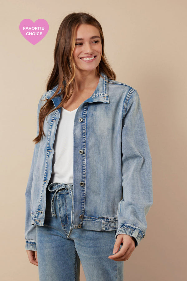 Aya jacket | Denim Light Blue