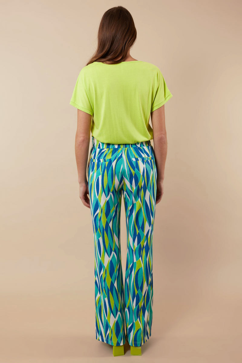 Aaliya broek | Yellow Green/Ocean