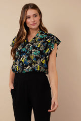 Aboney blouse | Black/Ocean