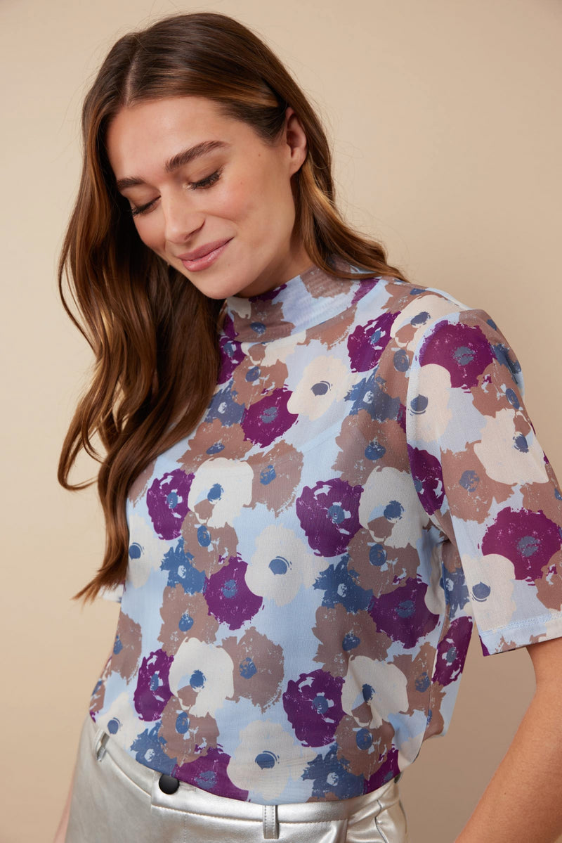 Inessa top | Light Blue/Salvia Purple