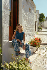 Philine broek | Sand/Cornflower Blue