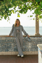 Lana top | Dark Jeans Blue/Mix