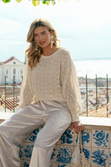 Khloe trui | Wool White