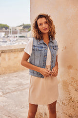 Briella gilet | Denim Mid Blue