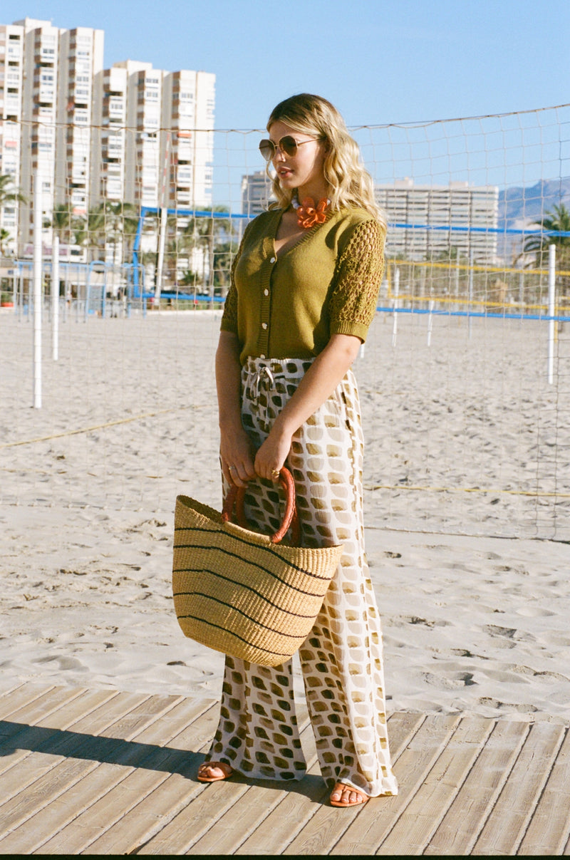 Zafra broek | Sand/Mustard Olive