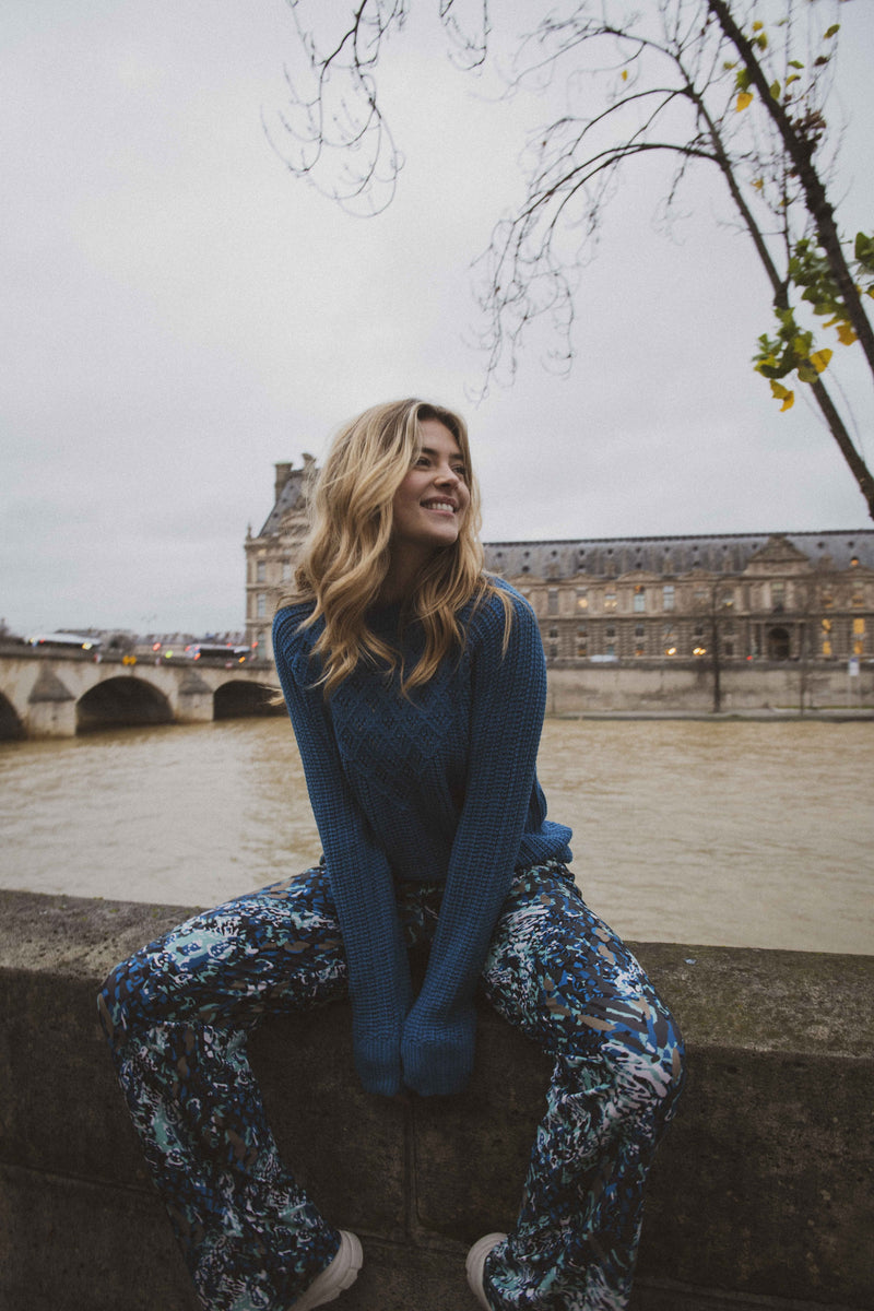 Calleigh broek | Light Ocean/Dark Petrol