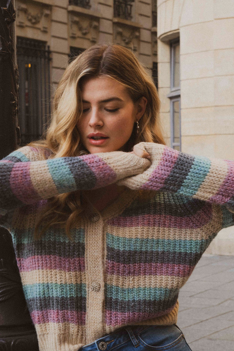 Clara vest | Sand/Light Ocean