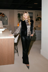 Tabita top | Light Camel/Black