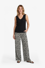 Karita gebreide top | Black