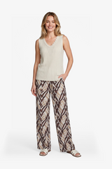 Karita gebreide top | Wool White
